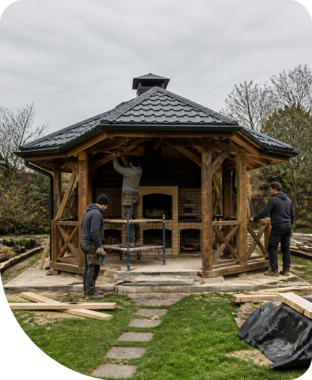 Строительство мангального домика под ключ в Волхове недорого